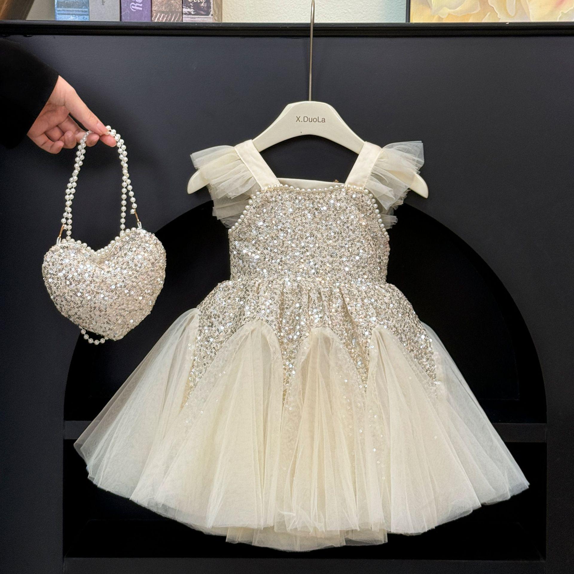 

Платье принцессы-русалки с шампанским: Костюм девочки-цветочницы для свадьбы и выступлений в новом стиле 110cm