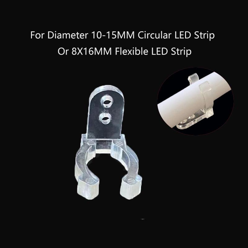 Clipsuri de Fixare LED Neon Strip Suport Conector Accesorii 6mm 8mm 10mm 12mm 15mm 18mm 20mm Pentru Fixare Lumină Neon Bandă LED COB Cataramă