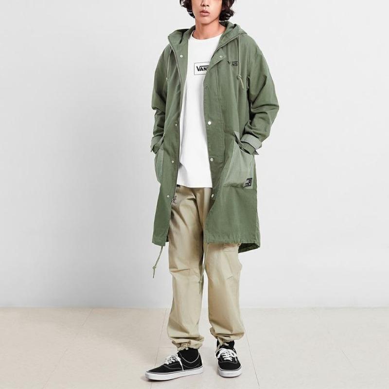 Vans Giacca Casual con Cappuccio Color Block Uomo Giacche Verde Scuro VN0A4MLIKCZ