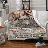 1pc Romantic Messages from Wife Blanket - Perfect Gift for Birthdays, Christmas & Halloween- Soft, Warm & Versatile yy250909108