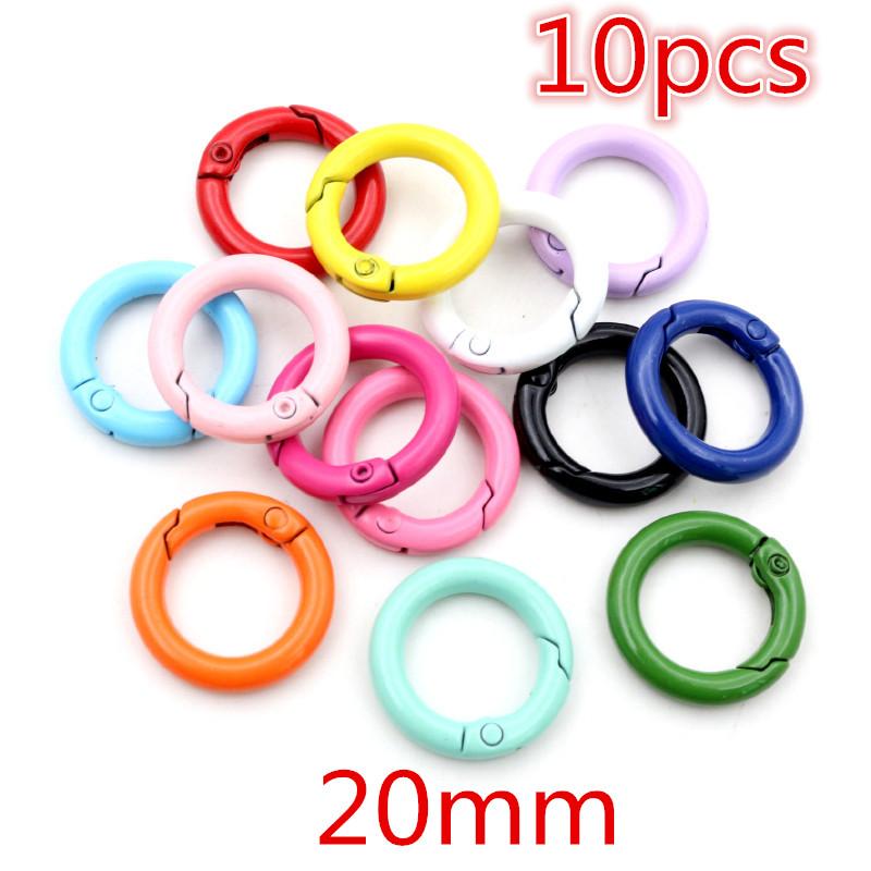 New Colors Mixed Alloy Open Rings Lobster Clasp Hooks DIY Keychain Jewelry Making Findings Supplies Accessories