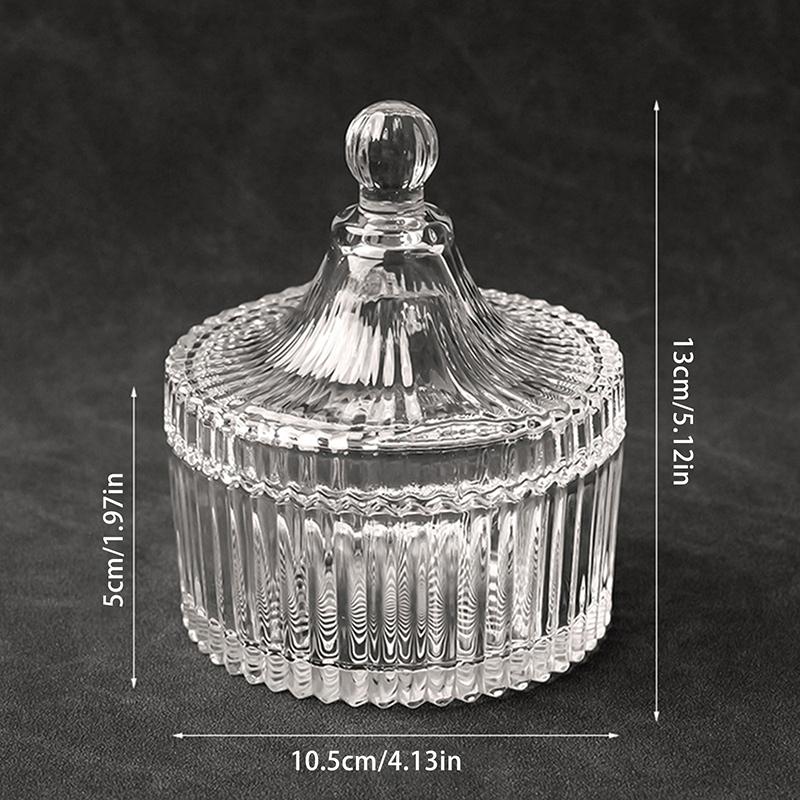 

Прозрачная стеклянная банка Банка для хранения Свадебная банка для конфет Банка для воска Стеклянная посуда с крышкой Точечные шкатулки для драгоценностей