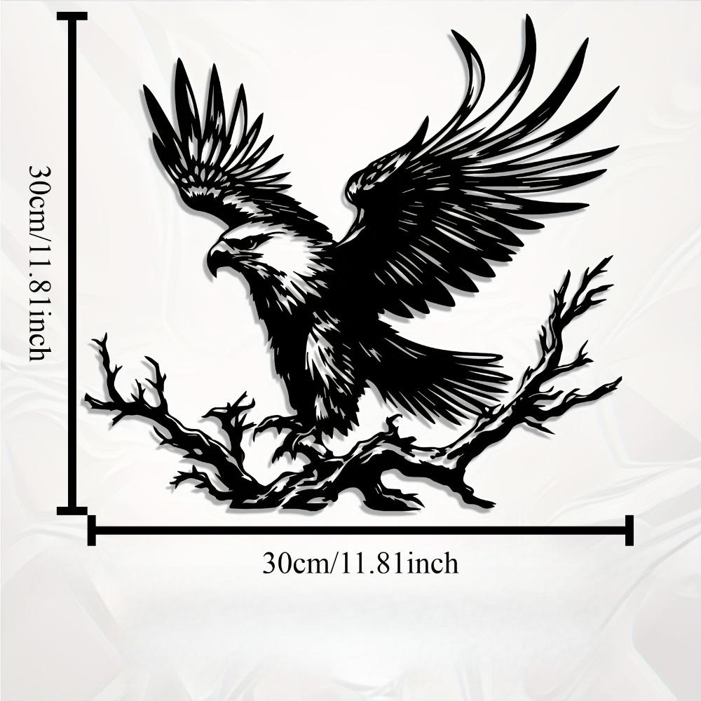

One Piece Eagle Metal Wall Art, Wildlife Sculpture for Garden, Patio, Fence, Christmas Gift for Nature Lovers, Durable Home Decor 12in