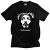 Follower Jesus Christus T-Shirt für Herren Baumwolle Urbanes T-Shirt Kurzärmelig Glaube Christliches T-Shirt St