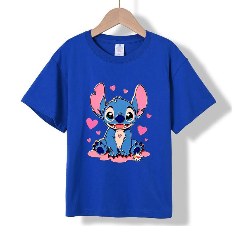 MC-38 MINISO 2026 Summer New Printed Cotton Round Neck T-shirt for Children Aged 1-16, Boys and Girls