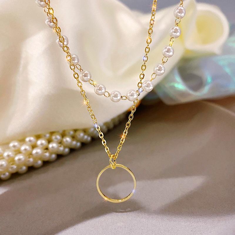 Shining Fake Crystal Pearl Choker Necklace For Girls Elegant Drop Chian Pendant Necklace Fashion Jewelry Gifts