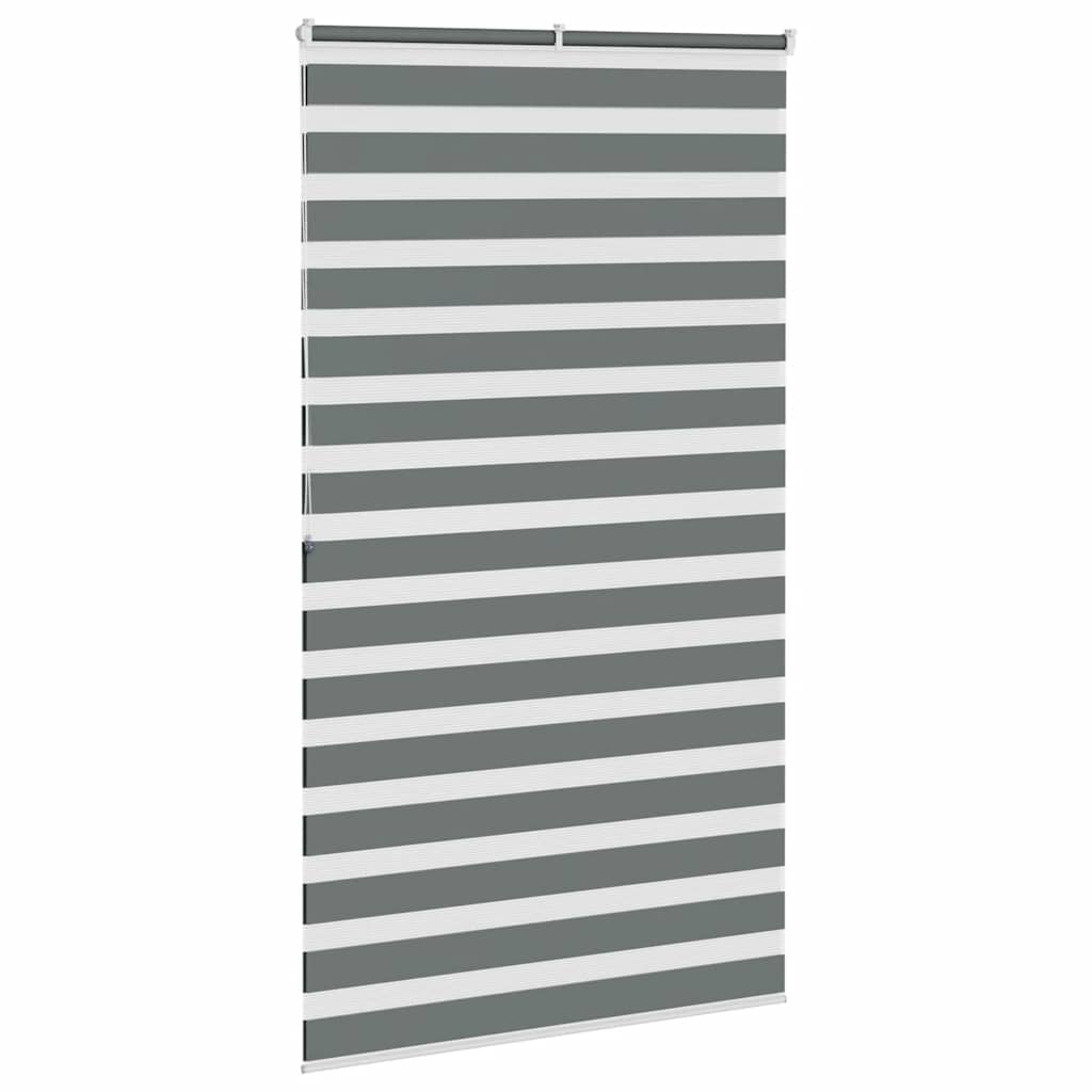 Zebra Roller Blind, Dark Grey, Fabric Width 115.9Cm, Polyester