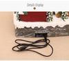 Glowing Christmas Music Box with Rotating Ornament, Water Spray, and Resin Fountain Gift.