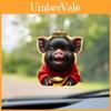 Unique Acrylic Black Pig Wealth Charm Car Decoration For Stylish Vehicle Interior