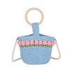Handcrafted Knit Flower Small Pearl Handbag With Interior Pouch For Casual Outings