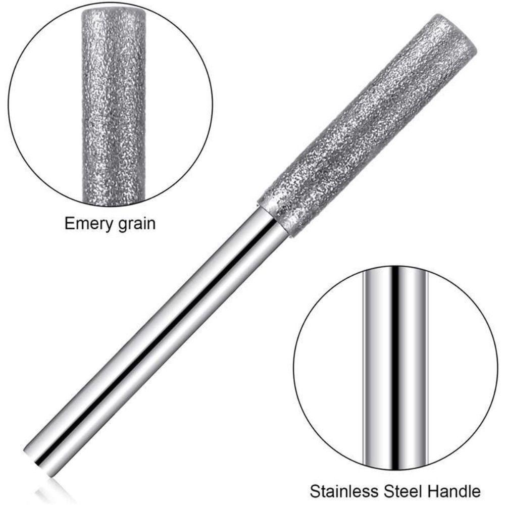 5pcs Cylindrical Burr Chainsaw Sharpener Stone Polishing Chainsaw File 4/4.8/5.5mm   Grinding Tools