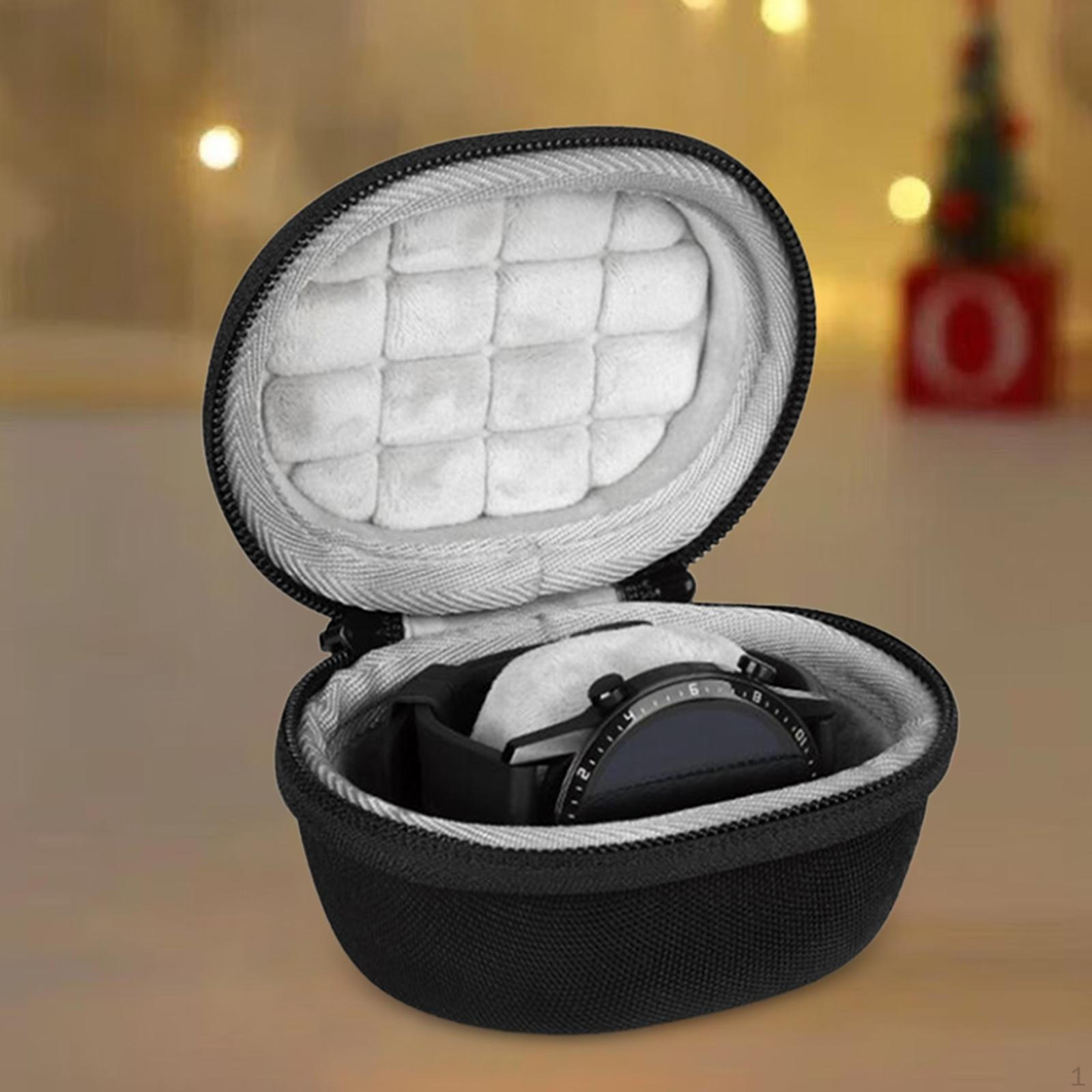 

Чехол для часов EVA Travel с твердой оболочкой, компактный, с гладкой молнией, легкий, защитный держатель чёрный