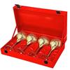 Brass Wine Glasses, Goblet, Champagne Flutes, Diwali, Wedding Anniversary Gift for Couple Marriage, Corporate Clients Set of 4 Saucer Design