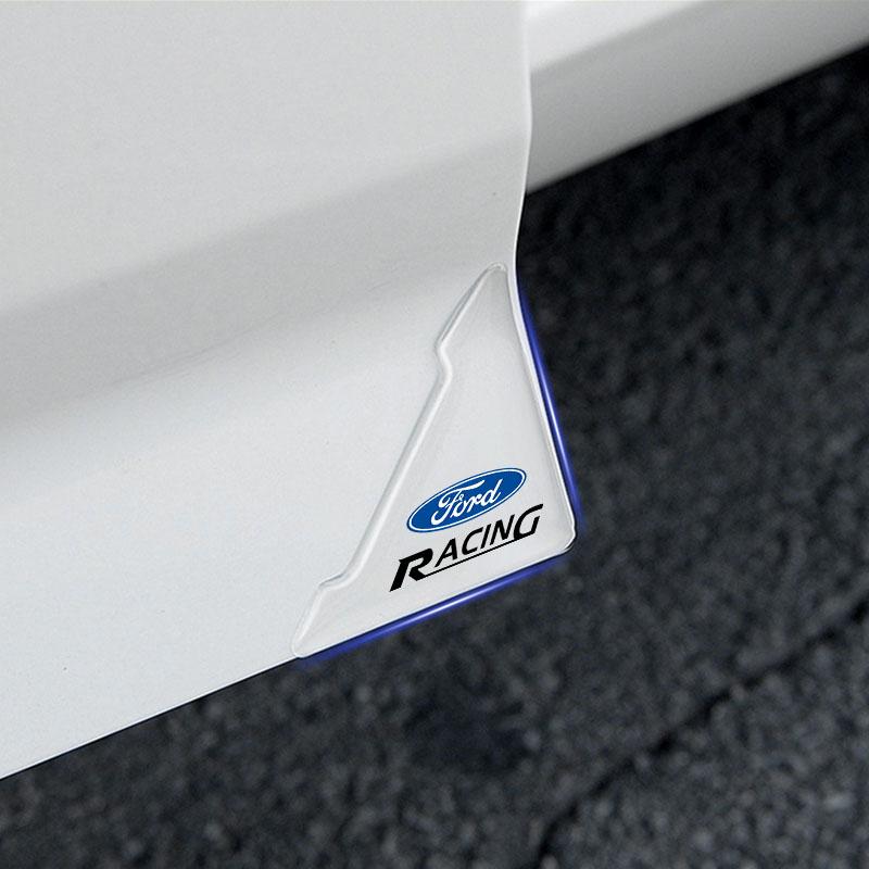 2Pcs Car Door Corner Cover Anti-Scratch Protection 3D Sticker For Ford Focus 2 3 mk3 Fiesta Ranger Mondeo Mustang Transit Fusion Kuga