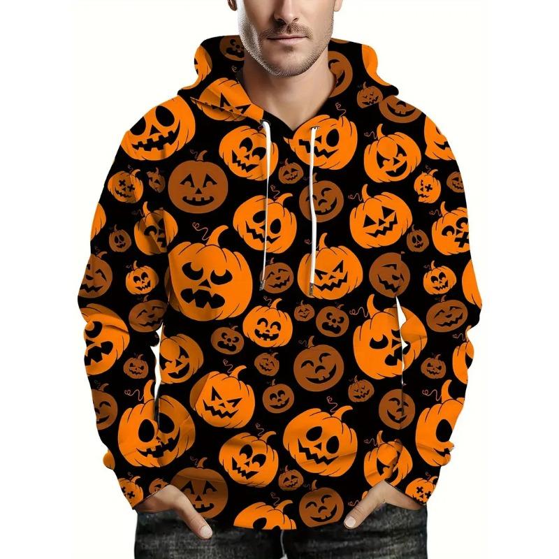 Men's Crow Pumpkin Head Graphic Hoodie 3D Print Unisex Sweatshirt Autumn/Winter New Men Women Casual Pullover Y2k Tracksuit Coat