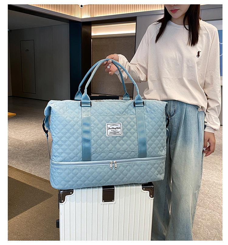 Travel Bag Rhomboid Dry And Wet Separate Sports Handbag Yoga Gym Bag