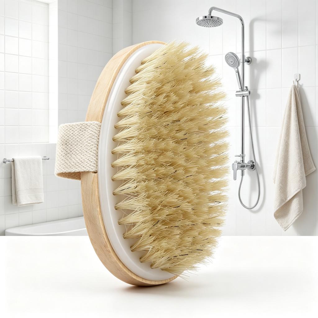 Dry Skin Body Brush Soft Natural Bristle Shower Brushes Wooden Bath Shower Bristle Brush SPA Body Brushes Without Handle