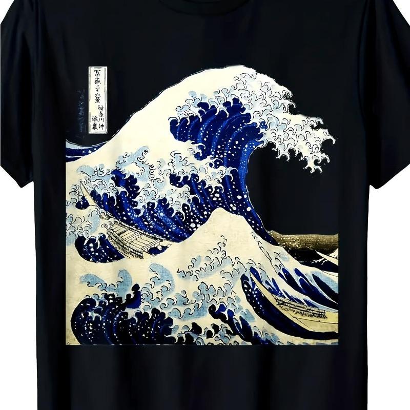 Men's Retro Japanese Art T-shirt Men's T-shirt Summer Brand Straight Tube Unisex Casual T-shirt