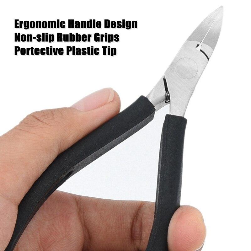 2Pcs Black Dead Skin Pliers Nail Clippers for Thick Nail And Ingrown Toenails Beauty Tool For Women Nail Art Salon