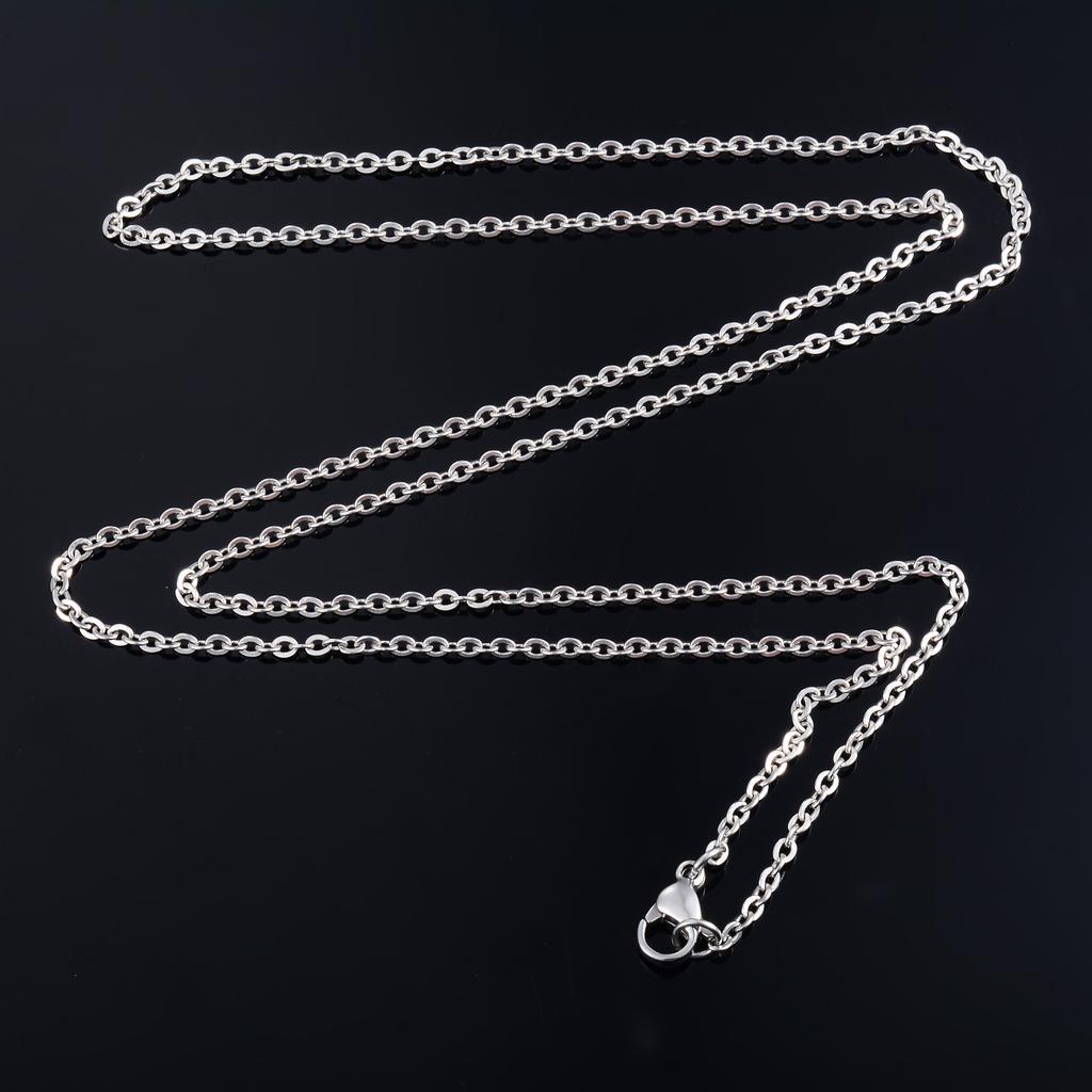 Stainless Steel Rolo Necklace for Women Men Link Cable O Chain Choker On the Neck Collar DIY Her Gift Jewelry Accessories