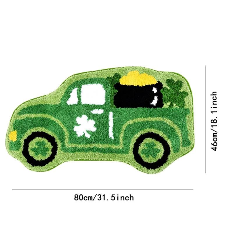Patricks Day Front Porch Rugs Welcome Mat Lucky Clovers Door Mat Home Decor Bathroom Mat Door Carpet Indoor Outdoor Decor