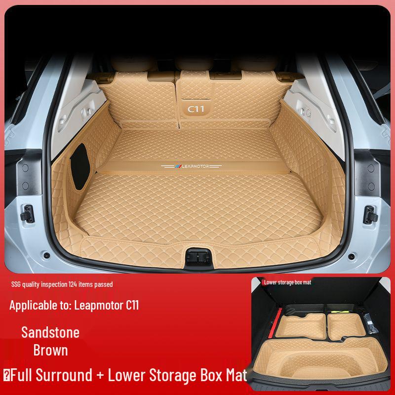 Compatible Leapmotor C11 Trunk Mat - Surround Design, Wear-Resistant, Fits 26 Models