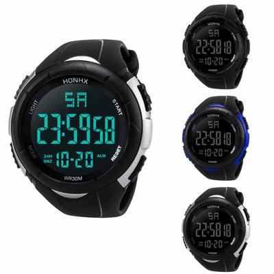 Erkek Dijital Saat Spor Elektronik Saat Parlak Ekranlı, Koşu Zamanlayıcılı, Alarm Saatli, Dış Mekan Aktiviteleri İçin Dayanıklı Fitness Saati