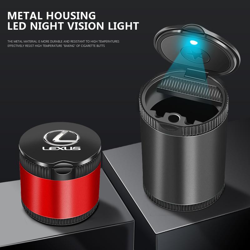 Portable Car Metal Ashtray Car Ashtray Cup Holder Decor For Lexus F SPORT LBX NX RX 350h 450h ES UX 300e GS GX IS LS LX CT LC
