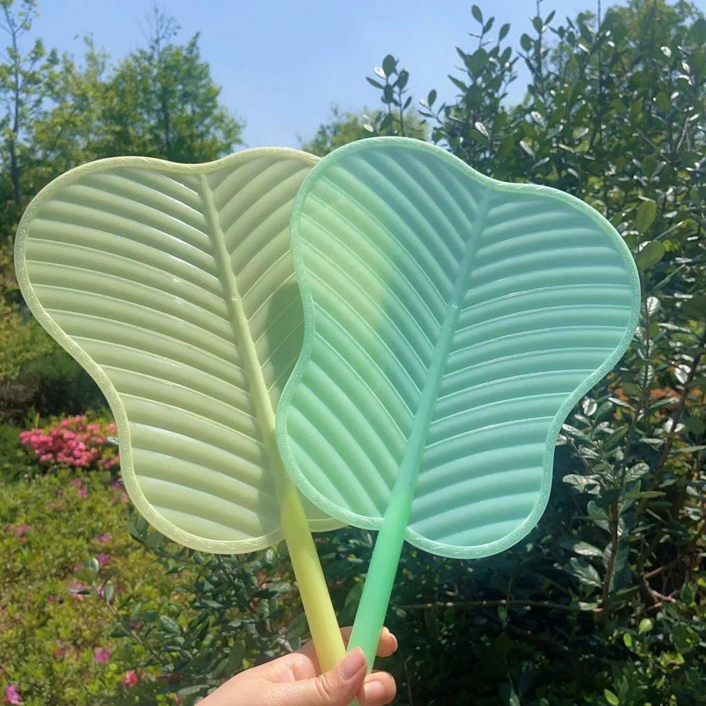 Plastic Fan, Sturdy and Durable, Thickened Household Fan, Traditional Style, Cool for Summer, Mosquito-Repelling, Hand-Held Banana Leaf Fan