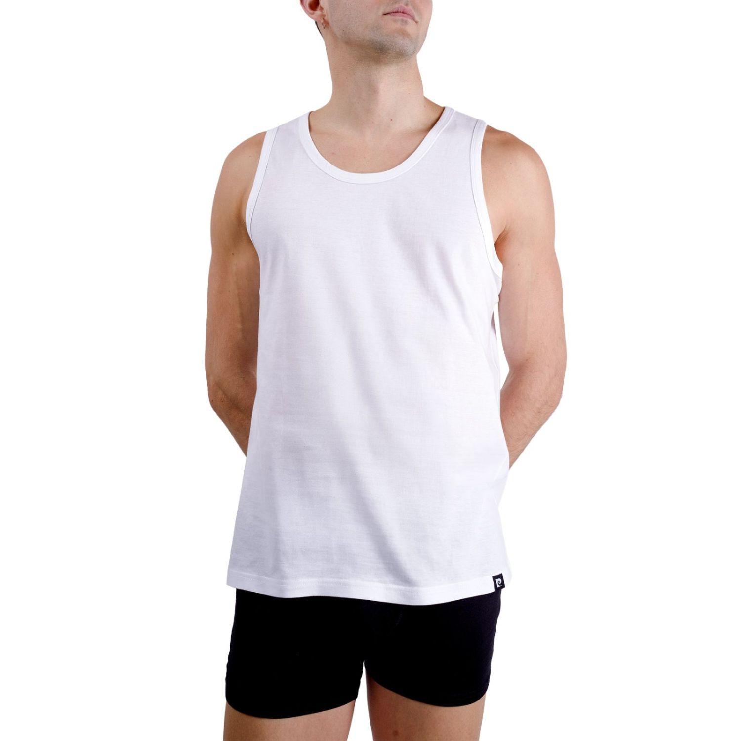 Débardeur homme en coton Pierre Cardin 2XL blanc
