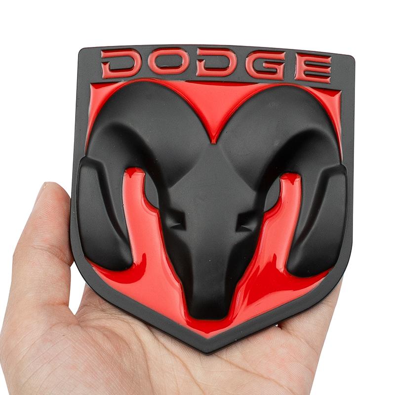 3D Metal Car Sticker Ram's Head Badge Accessories Decorative For Dodge Ram Caliber 1500 Caliber Challenger Charger T888