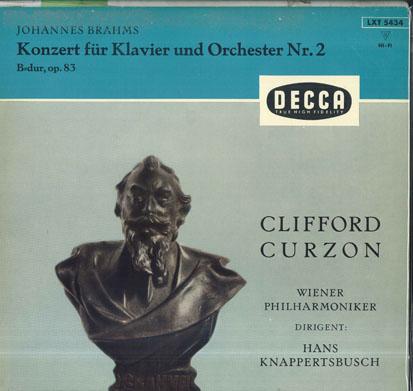 

LP Record CLIFFORD CURZON HANS KNAPPERTSBUSC Brahms Konzert Fur Klavier Und Orch LXT5434 DECCA Germany Classical Used