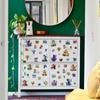 12 Sheets 12 Style PVC Stickers Heat Transfer Film for Window Decoration Fairy 140x140mm 1 sheet/style