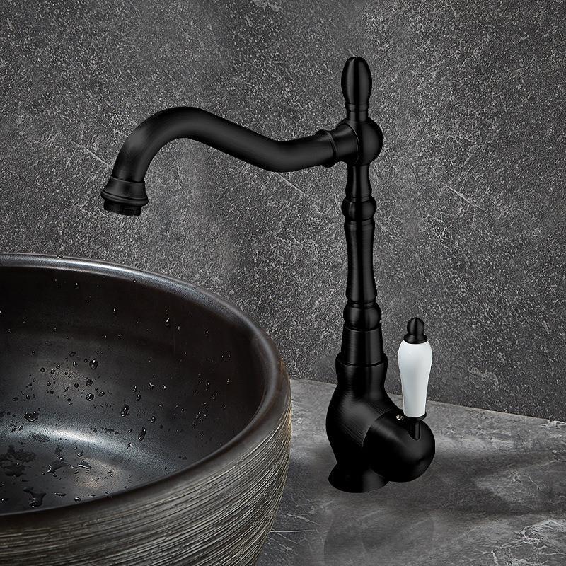 Antique Kitchen Faucets Brass Faucets for Kitchen Hot & Cold Sink Mixer Single Lever Bathroom Faucet Sink Mixers Tap Water Crane