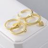 Simple Electroplated Zirconia Ring, A High-end Ring with Adjustable Opening for A Ladylike Appearance.