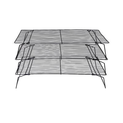 Biscuit Holder 3 Layer Cake Cooling Rack Non Stick Stackable Baking Tray Foldable Oven Safe Barbecue Shelf Baking