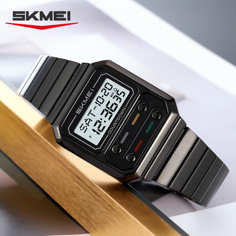 SKMEI 2448 Luxury Sport Multifunctional Digital Electronic Watch For Women Men Business Wristwatch Zegarek Męski Clock Gifts