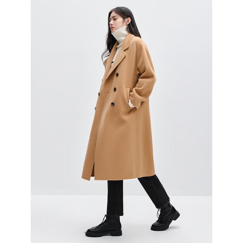 PEACEBIRD Women's Elegant Double-Faced Wool Blend Coat
