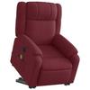 VidaXL Fauteuil inclinable de massage électrique Rouge bordeaux Tissu 3205241