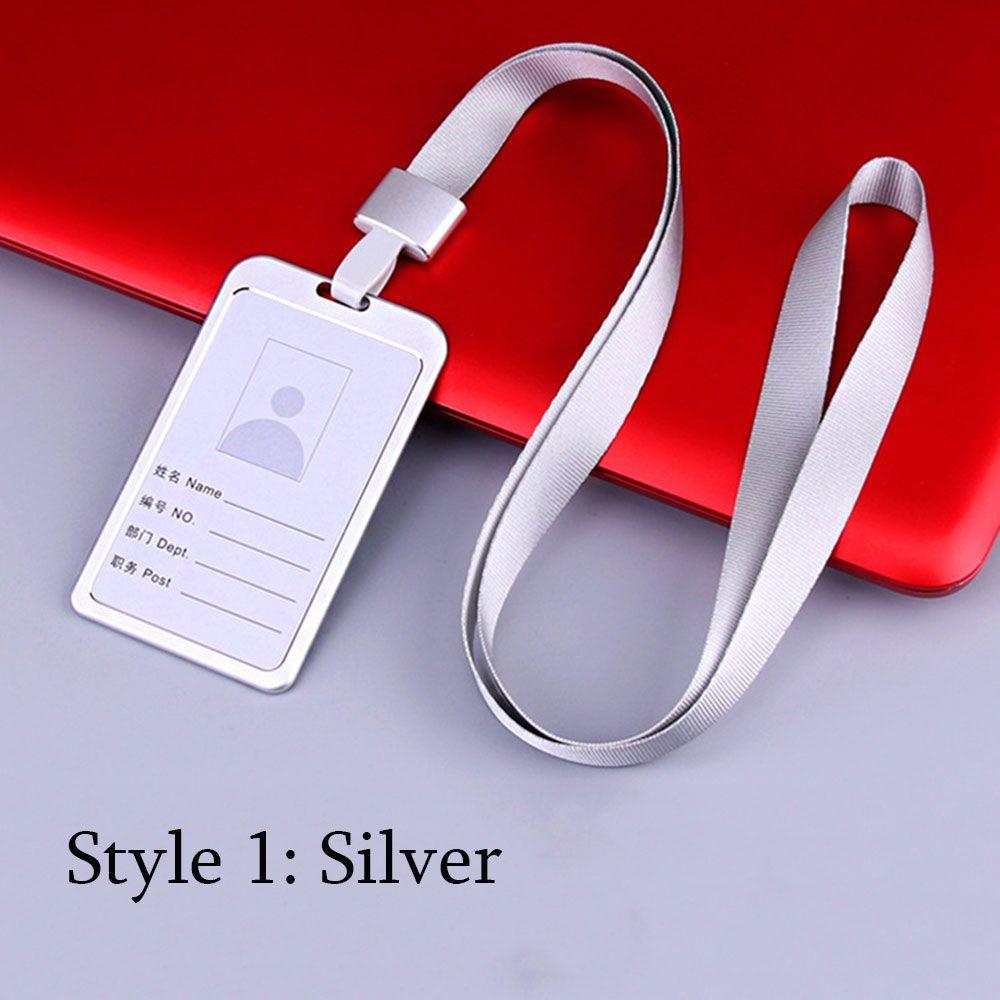 Exhibition Metal Multi colored Name Card Work Card Holders Aluminum Alloy ID Business Case
