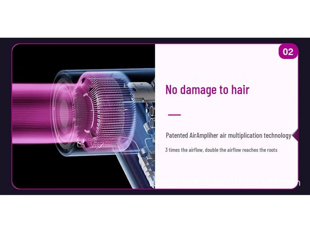 High-Speed Silent Hair Dryer with Negative Ion Technology for Quick-Drying and Large Airflow