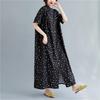 2020 Summer Korean Polka Dot Plus Size Long Shirt Dress