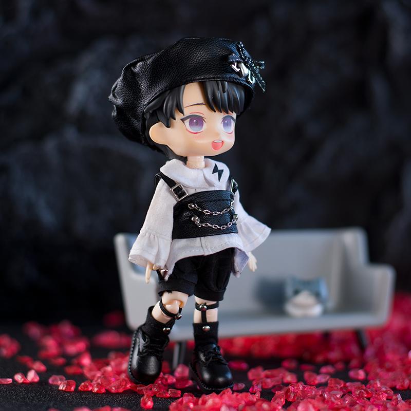 Ob11 Clothes Sweet Cool Black White Suit Hat Shirt Socks for GSC, Obitsu11, Molly, P9, 1/12bjd Doll Accessories Boy Girl Toy