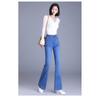 Stretch Jeans Dámské jarní s vysokým pasem hubnoucí rozšířené dámské slim kalhoty pro volný čas