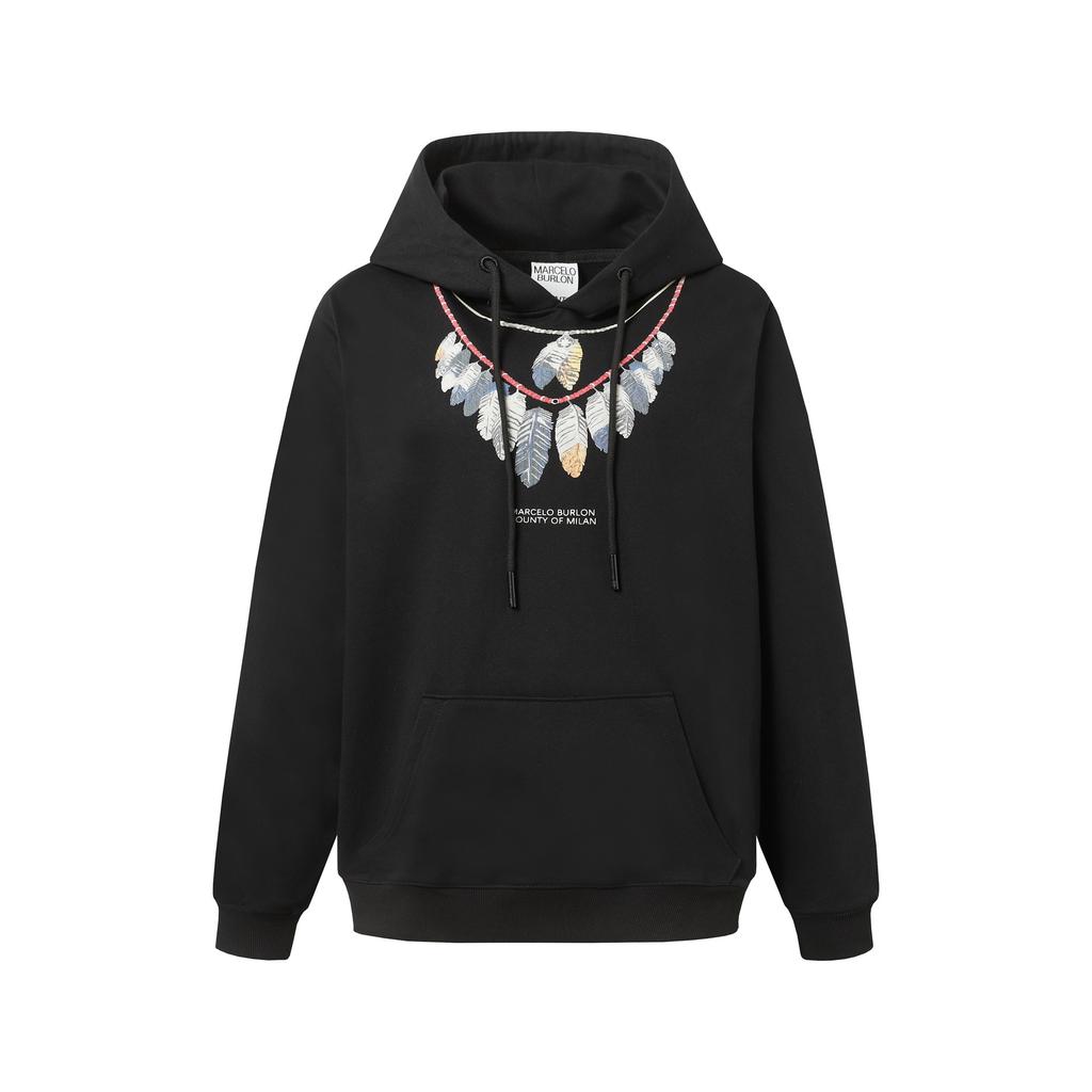 Sudadera MB Color Pluma Alas Fantasma Marcelo Marca de Moda Año de la Serpiente Relámpago Sudadera con Capucha para Pareja
