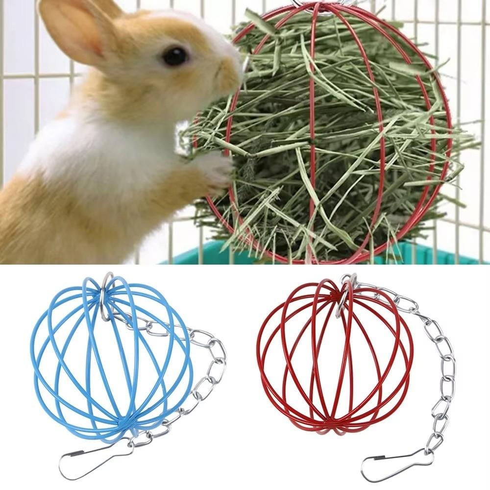 Round Rabbit Grass Feeder Wear-resistant Hay Feeder Ball Suspending Feeder For Small Pets