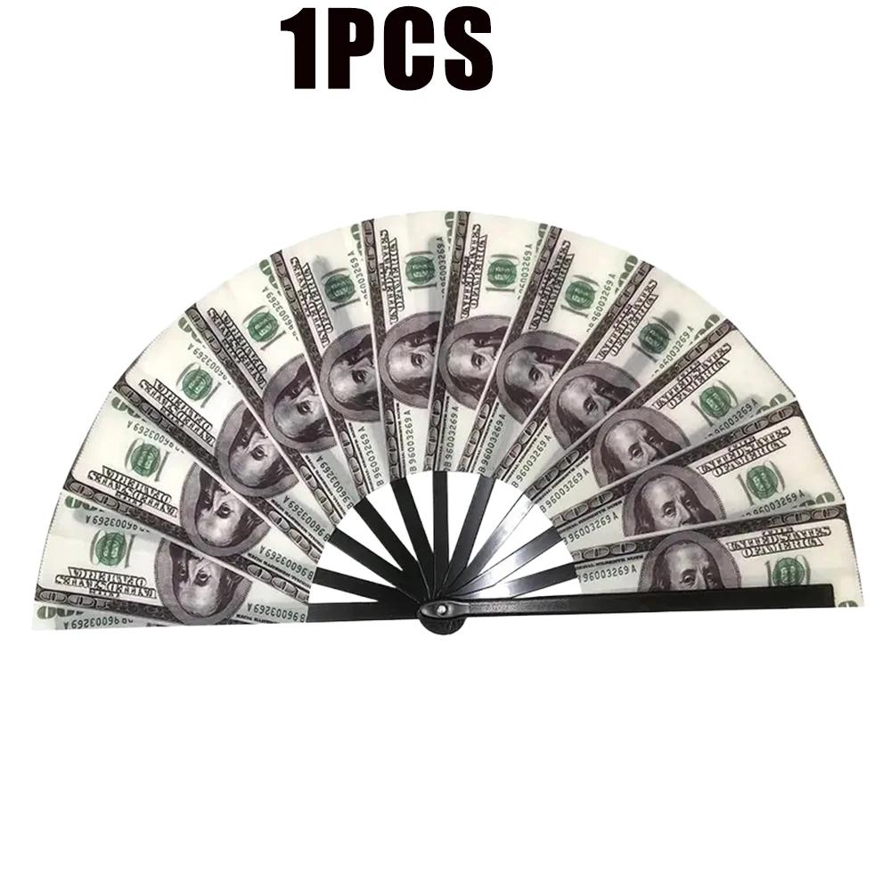 

33 см большой складной ручной веер для рейва китайский/японский градиентный цветной светоотражающий складной веер музыкальный фестивальный веер танцевальный веер подарки