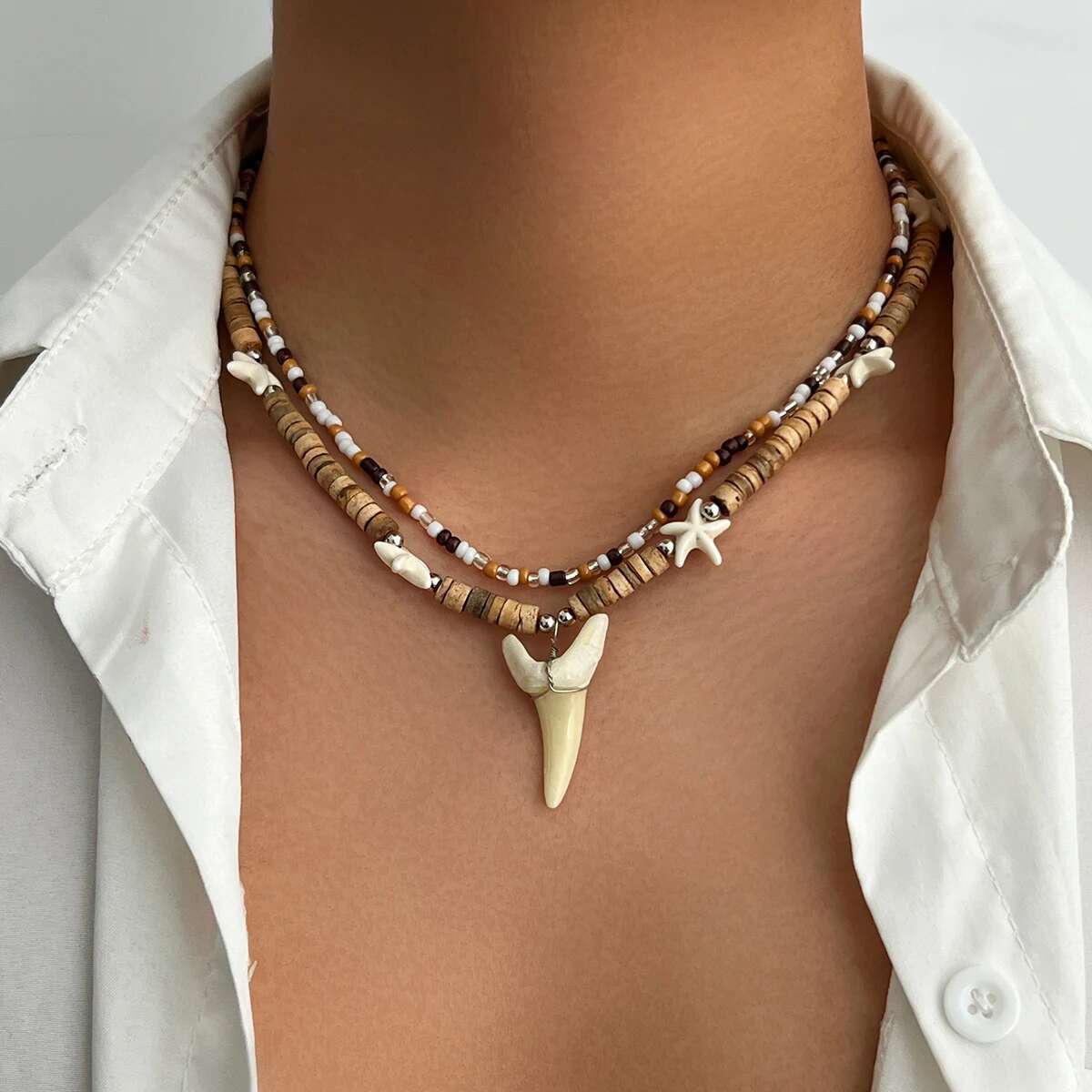 

PuRui Богемия 4 Стиля Солнце Кокосовая Скорлупа Подвеска Ожерелье Мужчины Пластик Акрил Бусины CCB 2025 Лето Пляжный Отпуск Циркон Подарок