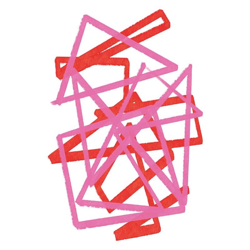 Conjunto Moderno de 8 Impressões de Pôster Linha Abstrata Rosa Vermelha Pintura Hi Canvas Arte de Parede Moderna Galeria Sala de Estar Decoração de Casa
