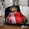 Player Jersey Blankets Flannel Printed Breathable Warm Throw Blanket for Home Office Bedspreads 0708a68